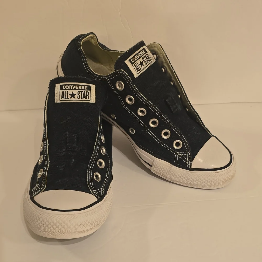 Converse All Star Black Canvas Shoes - Picture 1 of 8